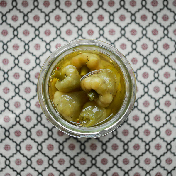 Eingelegte Knoblauch Blüten