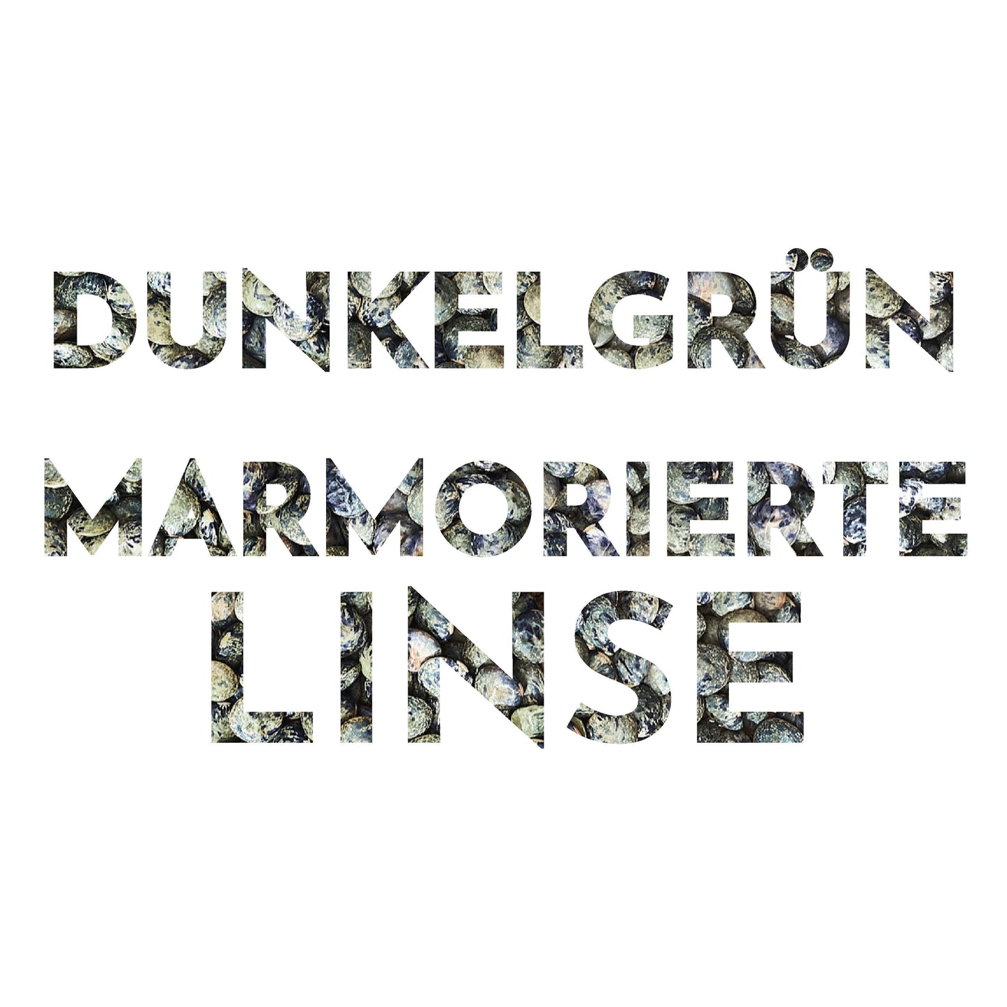 Dunkelgrün marmorierte Linse