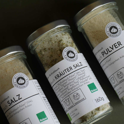 Knoblauch Pulver im Glas