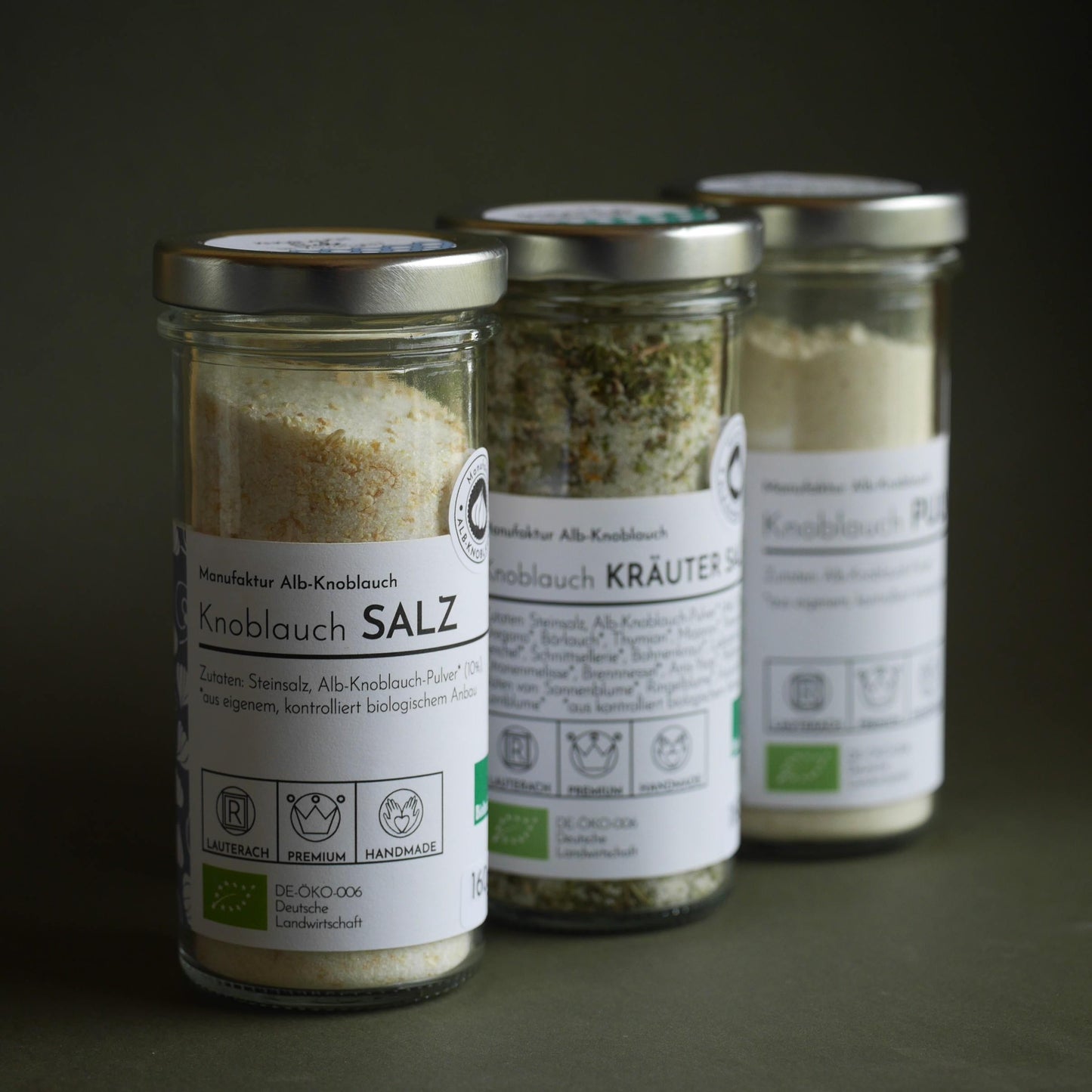 Knoblauch Pulver im Glas