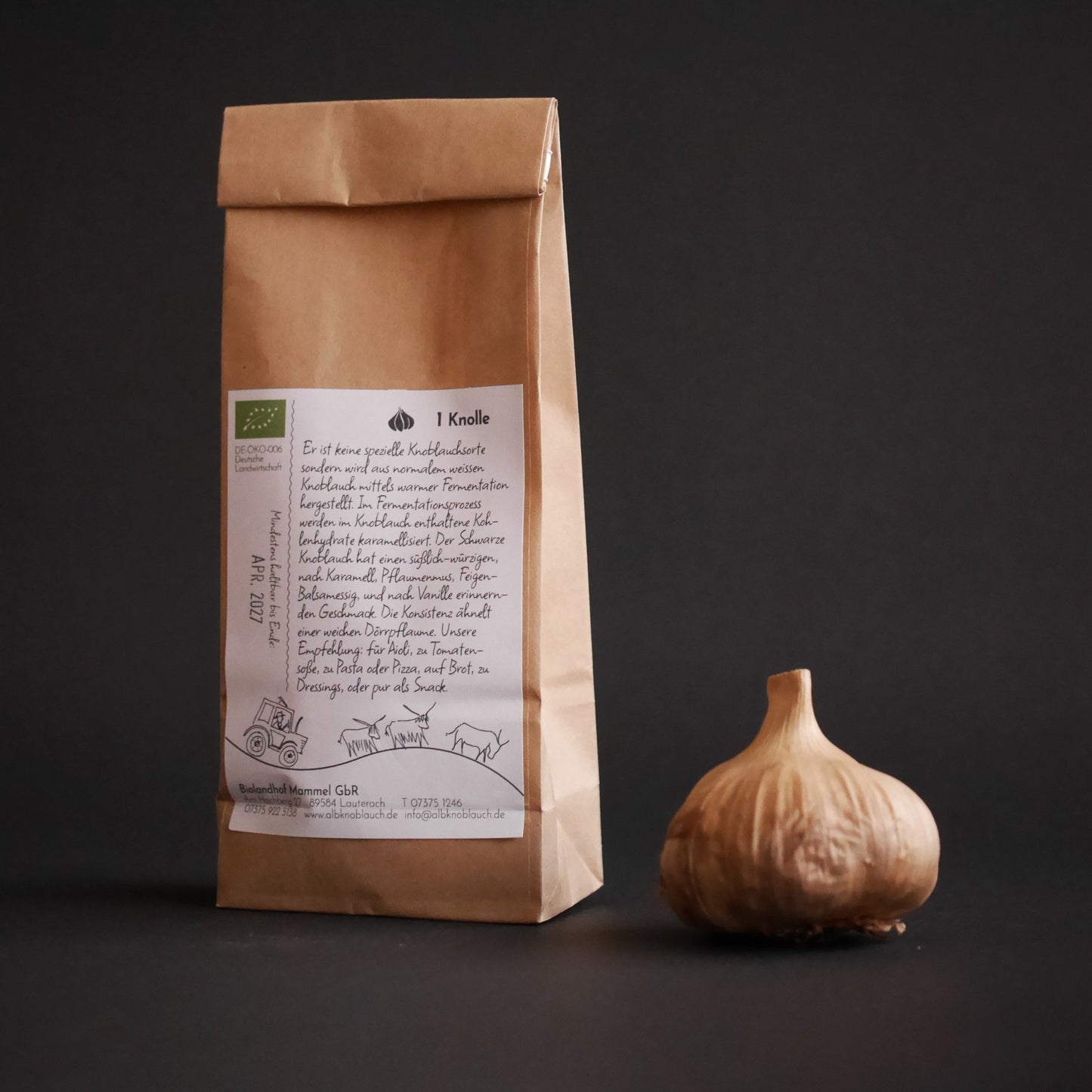 Sort hvidløg 1 pære