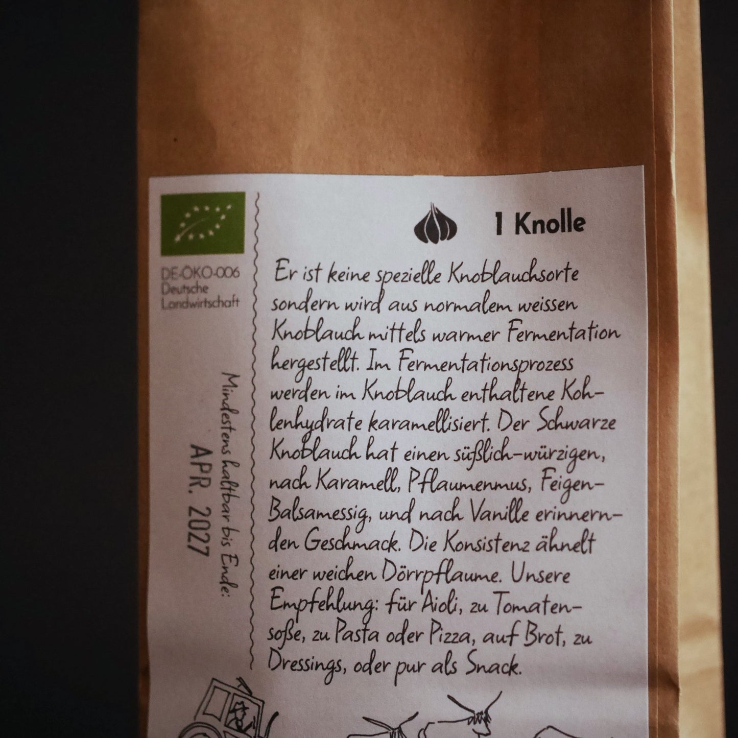 Sort hvidløg 1 pære