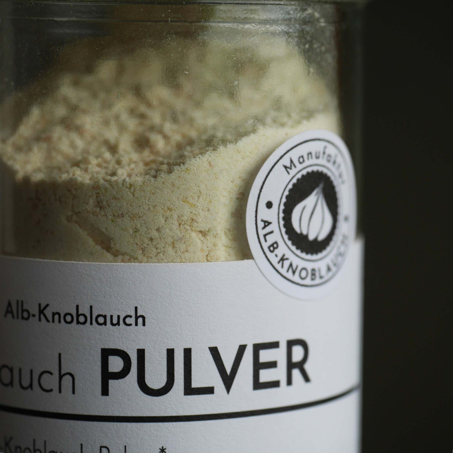 Knoblauch Pulver im Glas