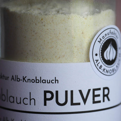 Knoblauch Pulver im Glas