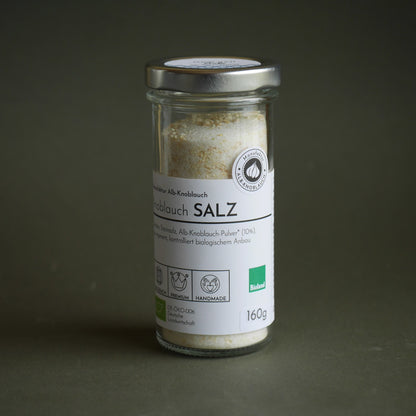 Knoblauch Salz im Glas