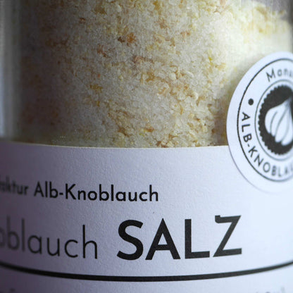 Knoblauch Salz im Glas